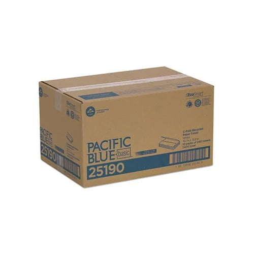 Blue Basic C-Fold Paper Towel 10 1/4 x 13 1/4 White 240/Pack S76984