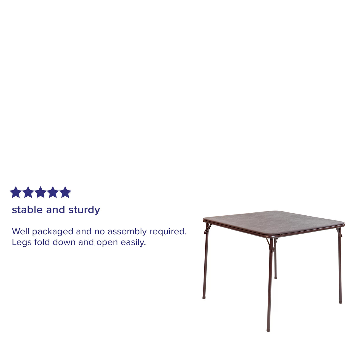 Brown Folding Card Table S84335