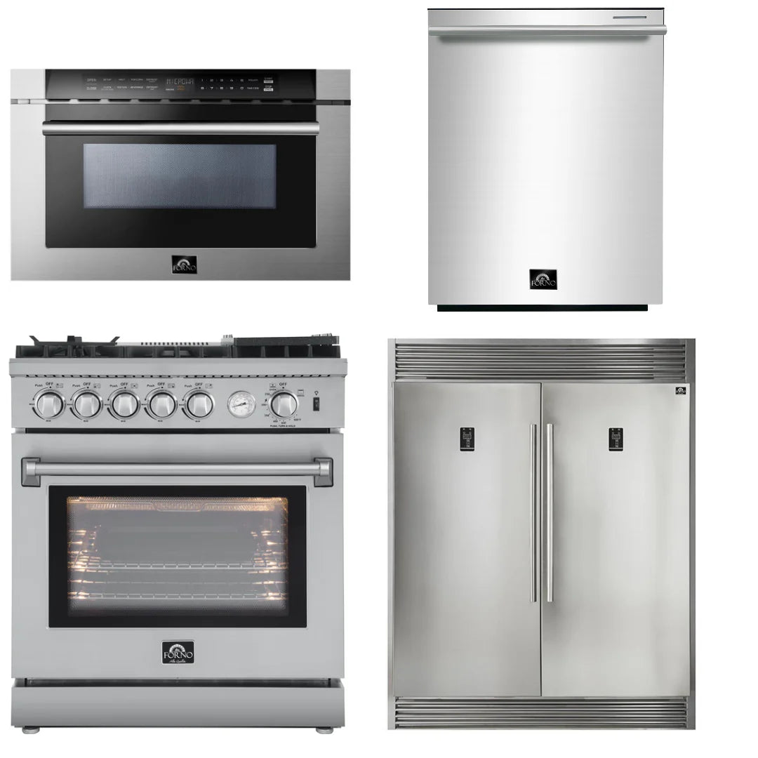 30 Gas Range, 60 Refrigerator, Dishwasher, Microwave Drawer I102