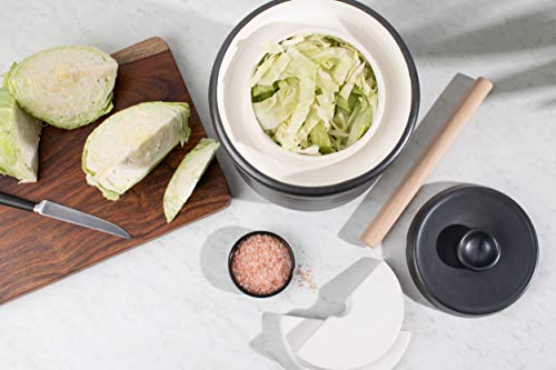 Ceramic Sauerkraut Pickling Crock with Weights 7L G1744