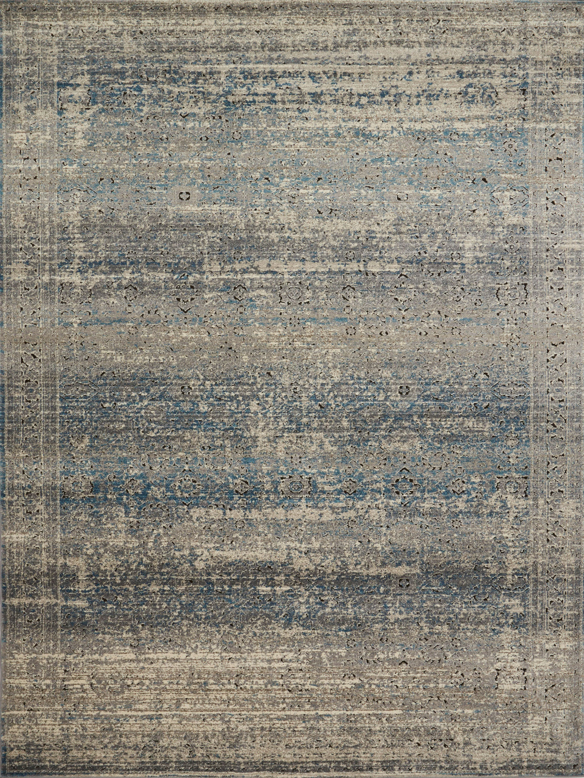 Grey Blue 7'10 x 10'6 Rug W7292