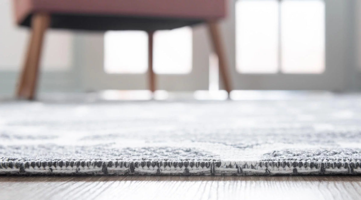 2' x 3' Dark Gray Flatweave Rug G719